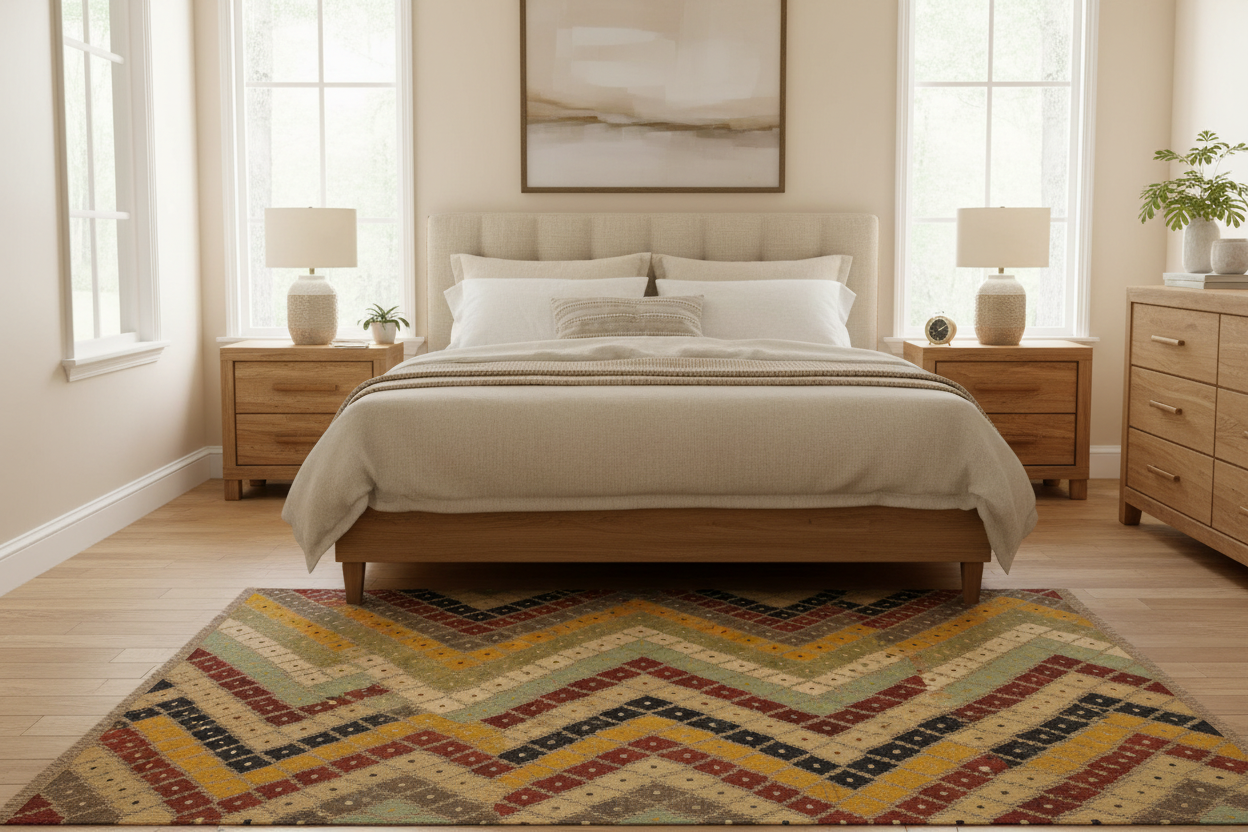 handmade Modern Kilim Gray Beige Hand-Woven RECTANGLE 100% WOOL area rug 5x7