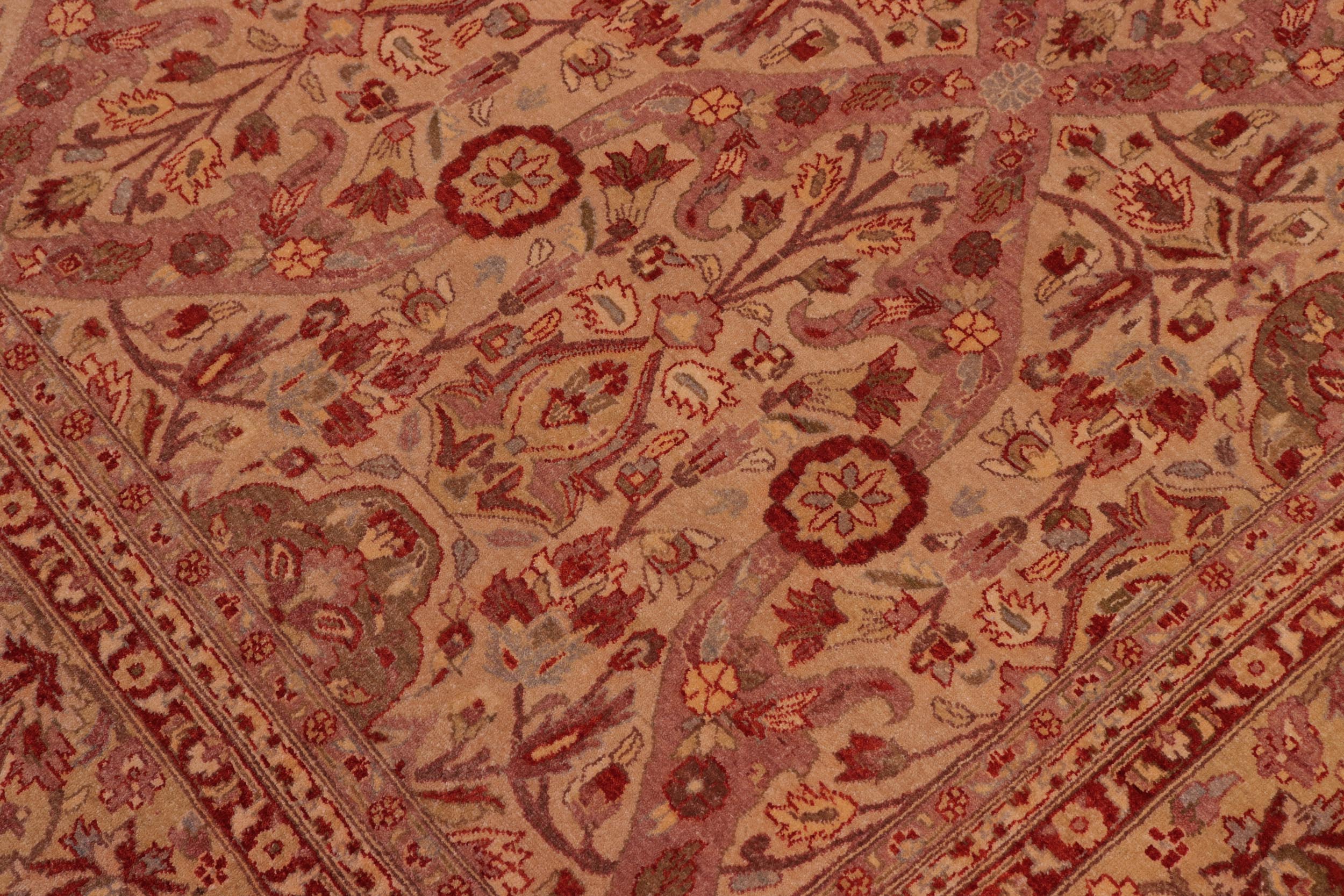handmade Transitional Lahore Tan Tan Hand Knotted RECTANGLE 100% WOOL area rug 8' x 10'
