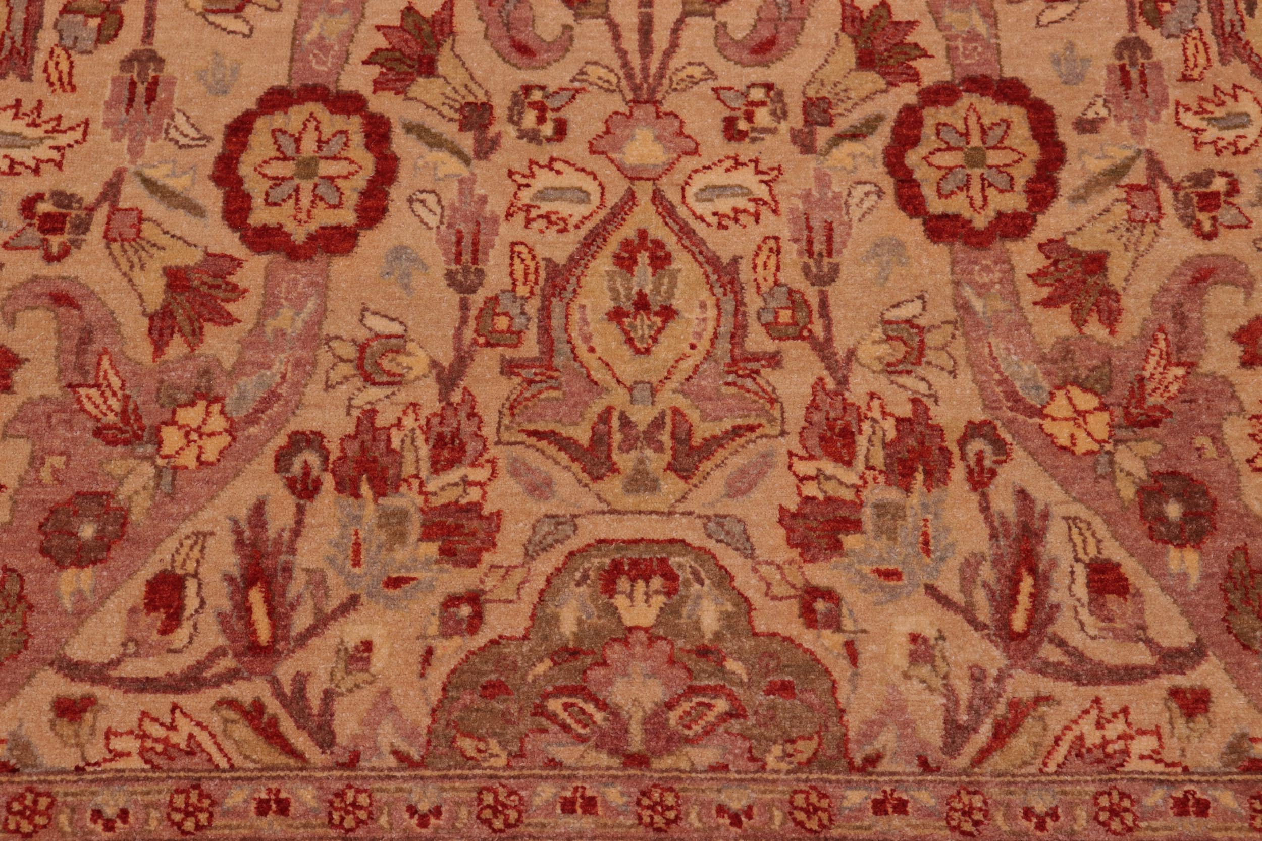 handmade Transitional Lahore Tan Tan Hand Knotted RECTANGLE 100% WOOL area rug 8' x 10'