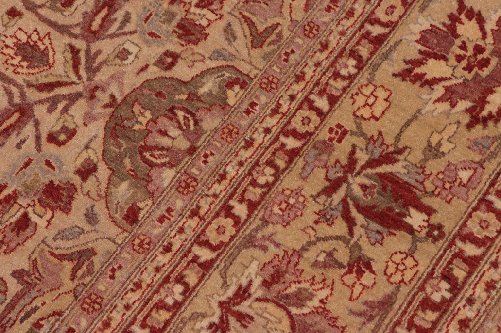 handmade Traditional Lahore Tan Tan Hand Knotted RECTANGLE 100% WOOL area rug 8'X10'