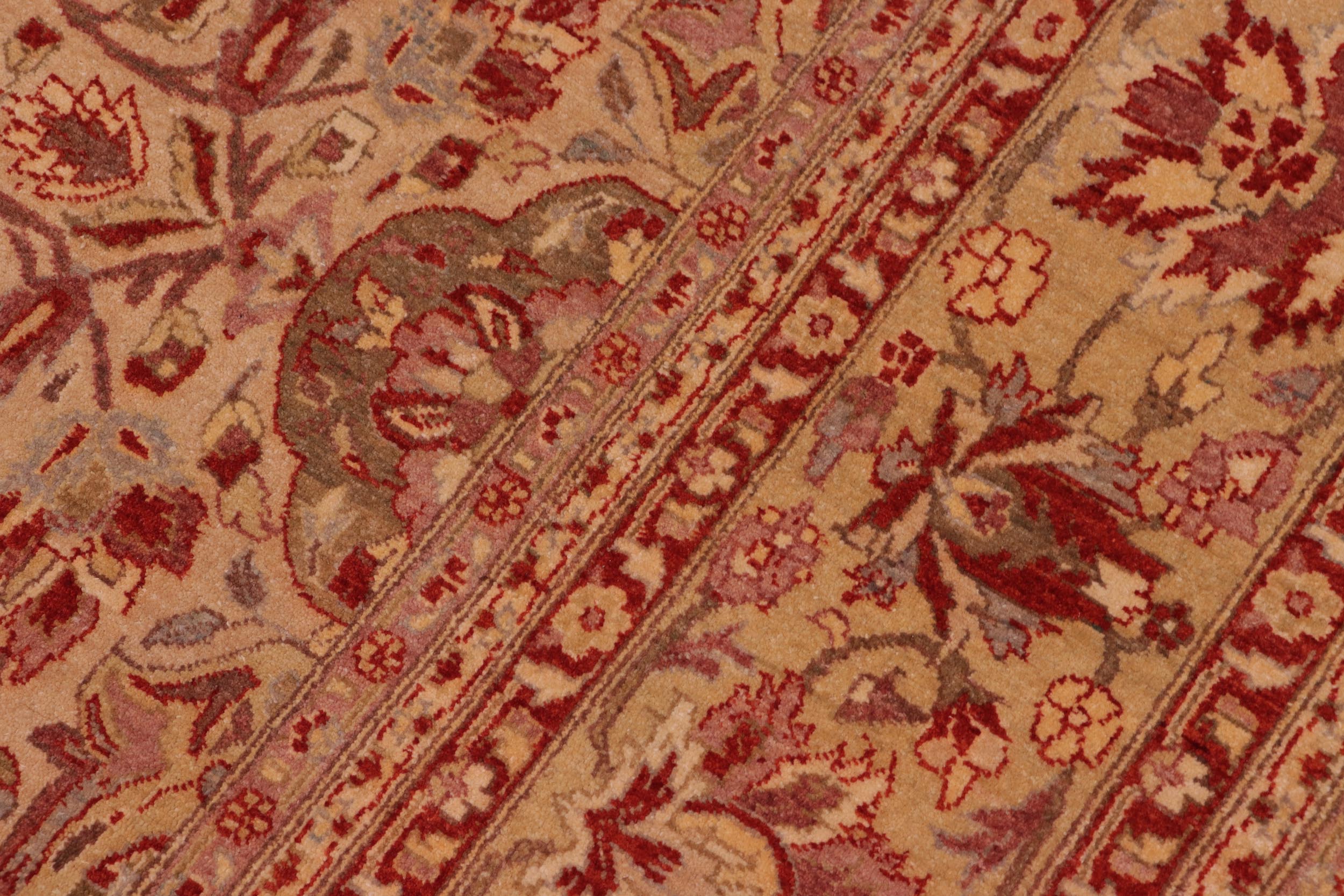 handmade Transitional Lahore Tan Tan Hand Knotted RECTANGLE 100% WOOL area rug 8' x 10'