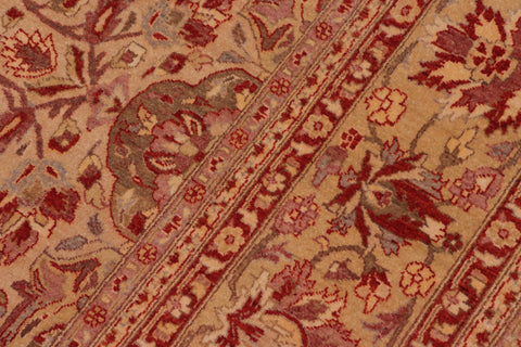 handmade Transitional Lahore Tan Tan Hand Knotted RECTANGLE 100% WOOL area rug 8' x 10'