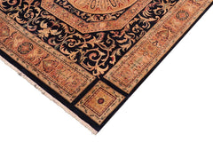 Vintage Persian Tamour Nora Blue/Tan Wool Rug - 8'3''X10'6''