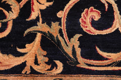 Vintage Persian Tamour Nora Blue/Tan Wool Rug - 8'3''X10'6''