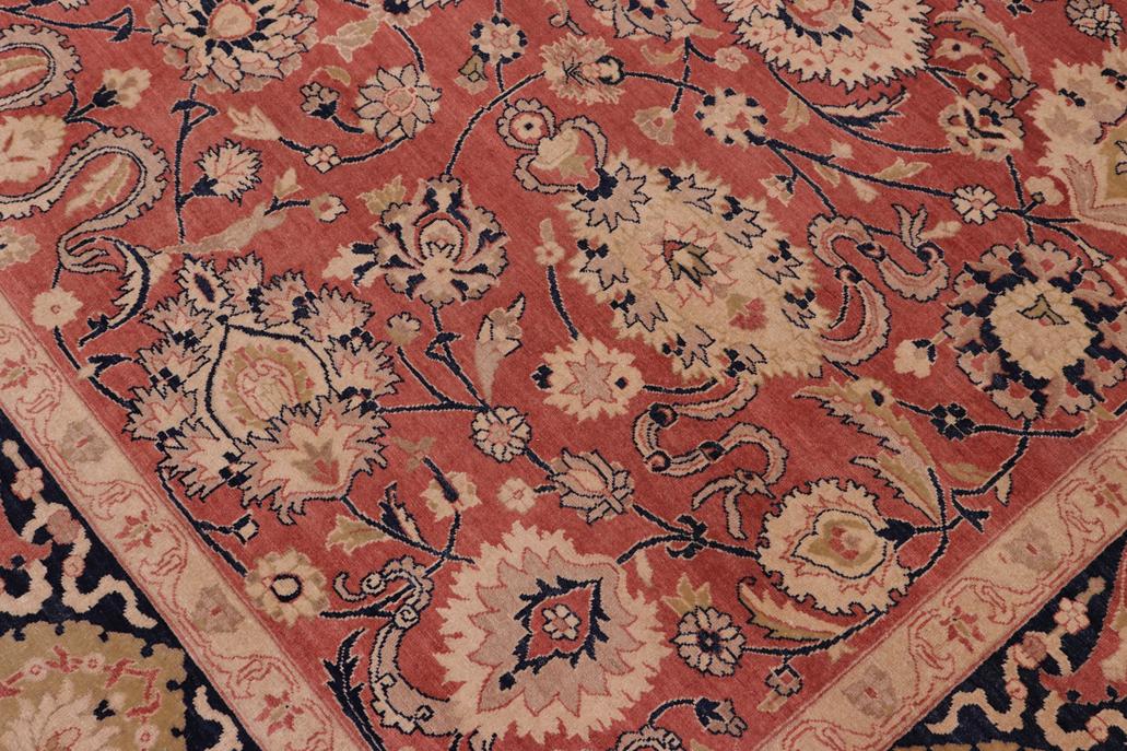 handmade Traditional Kafkaz Rose Blue Hand Knotted RECTANGLE 100% WOOL area rug 8'X10'