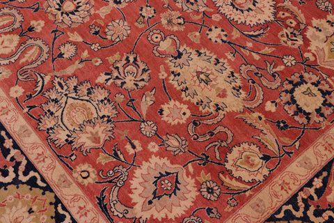 handmade Traditional Kafkaz Rose Blue Hand Knotted RECTANGLE 100% WOOL area rug 8' x 10'