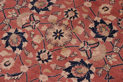 handmade Traditional Kafkaz Rose Blue Hand Knotted RECTANGLE 100% WOOL area rug 8'X10'