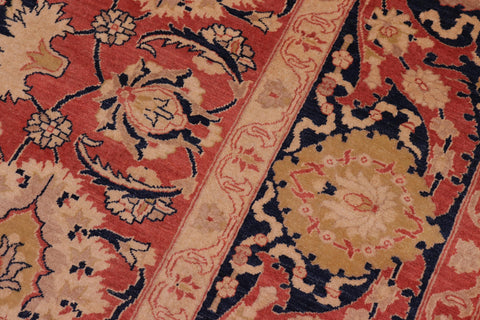 handmade Traditional Kafkaz Rose Blue Hand Knotted RECTANGLE 100% WOOL area rug 8' x 10'