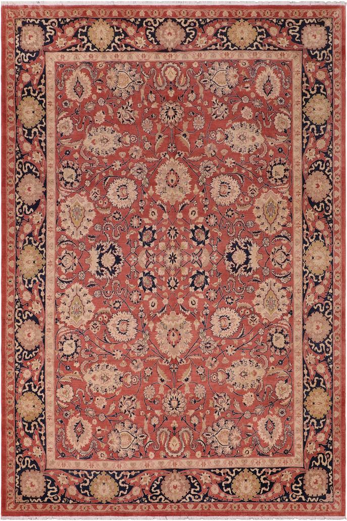 handmade Traditional Kafkaz Rose Blue Hand Knotted RECTANGLE 100% WOOL area rug 8'X10'