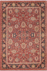 handmade Traditional Kafkaz Rose Blue Hand Knotted RECTANGLE 100% WOOL area rug 8'X10'