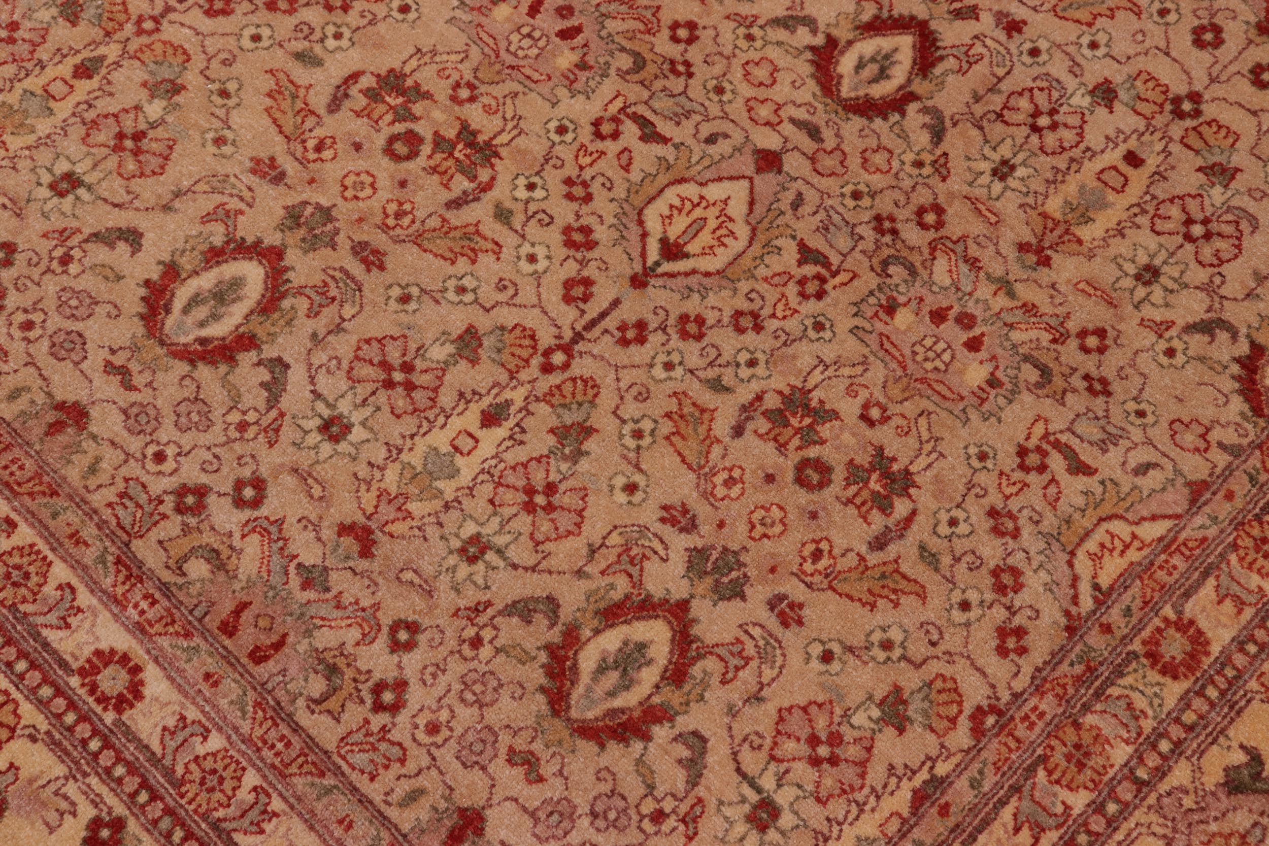 handmade Transitional Lahore Lt. Tan Tan Hand Knotted RECTANGLE 100% WOOL area rug 8' x 10'