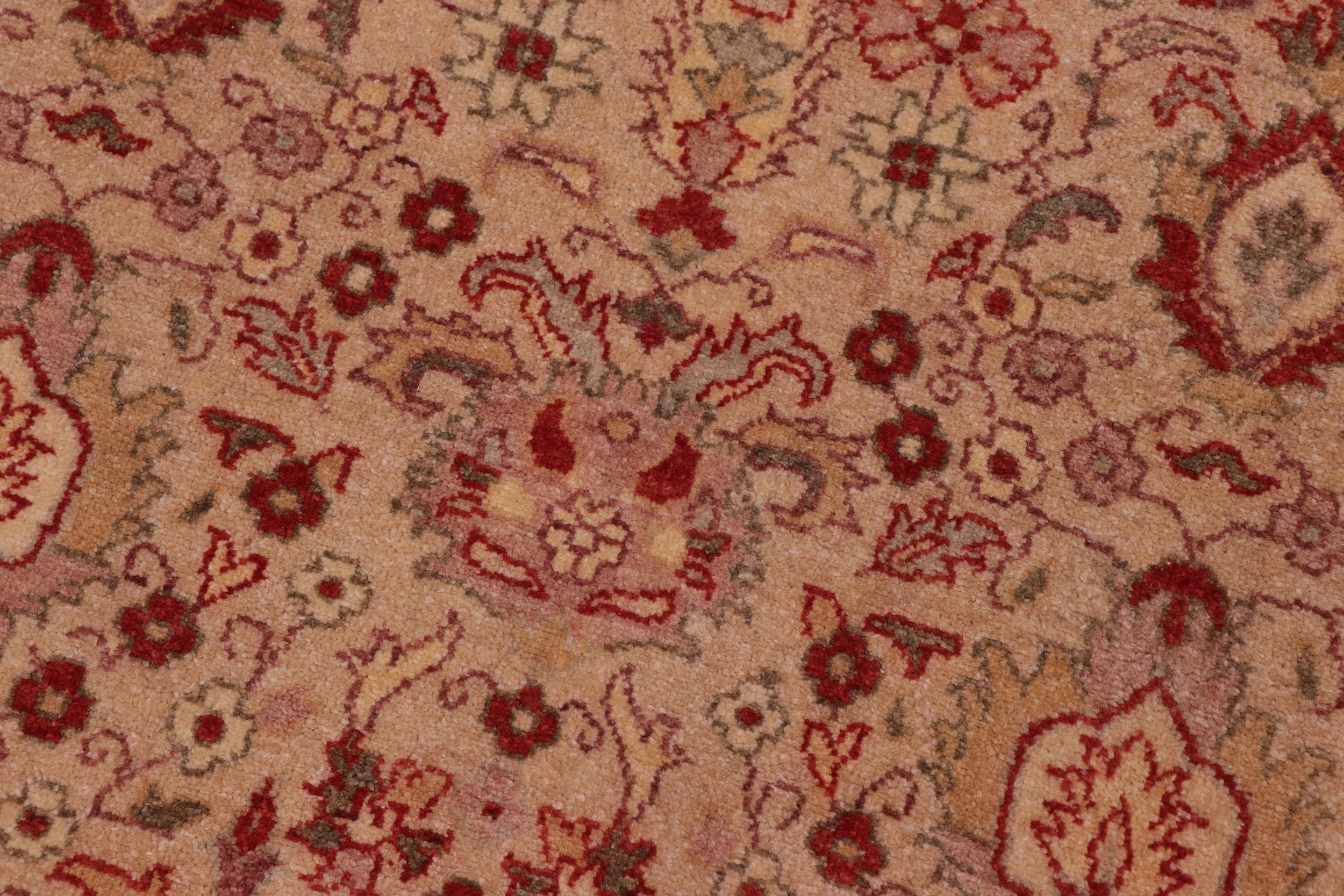 handmade Transitional Lahore Lt. Tan Tan Hand Knotted RECTANGLE 100% WOOL area rug 8' x 10'