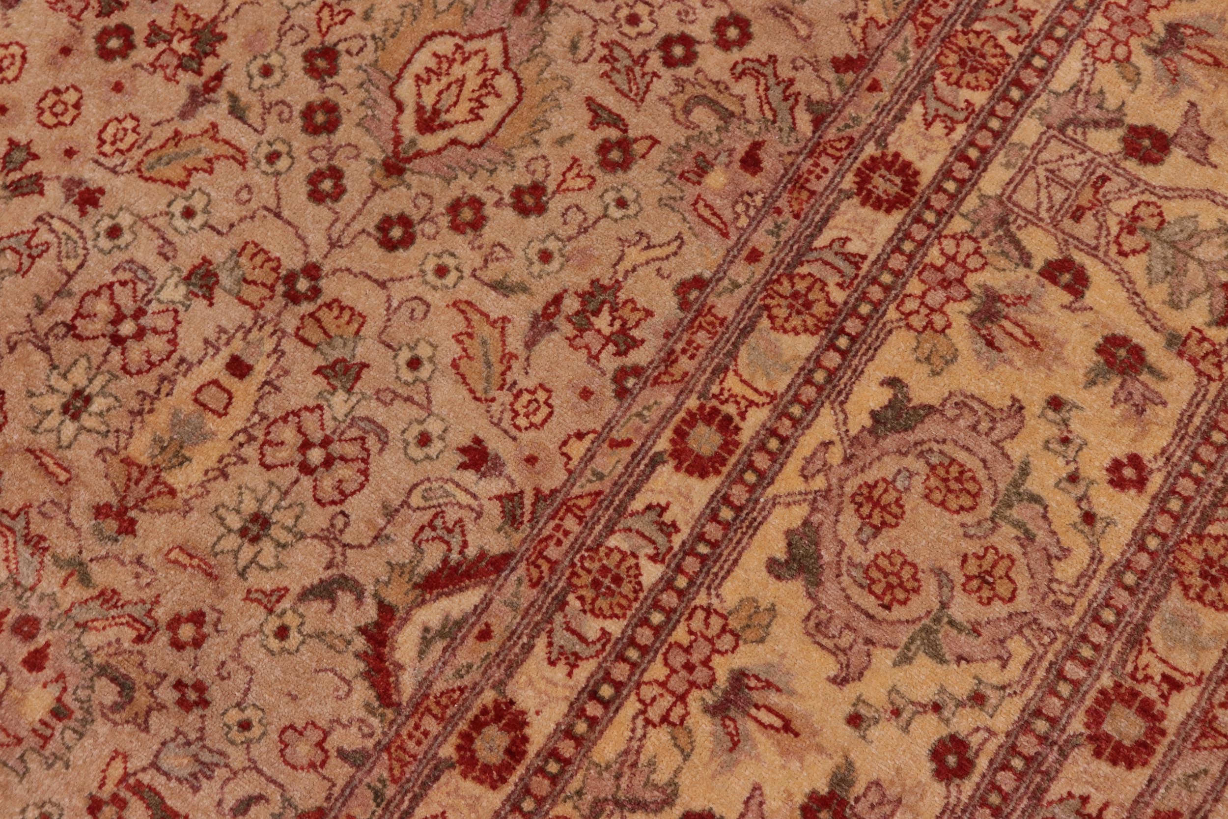 handmade Transitional Lahore Lt. Tan Tan Hand Knotted RECTANGLE 100% WOOL area rug 8' x 10'