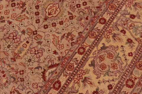handmade Transitional Lahore Lt. Tan Tan Hand Knotted RECTANGLE 100% WOOL area rug 8' x 10'