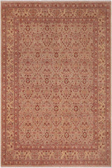 handmade Traditional Lahore Lt. Tan Tan Hand Knotted RECTANGLE 100% WOOL area rug 8'X10'