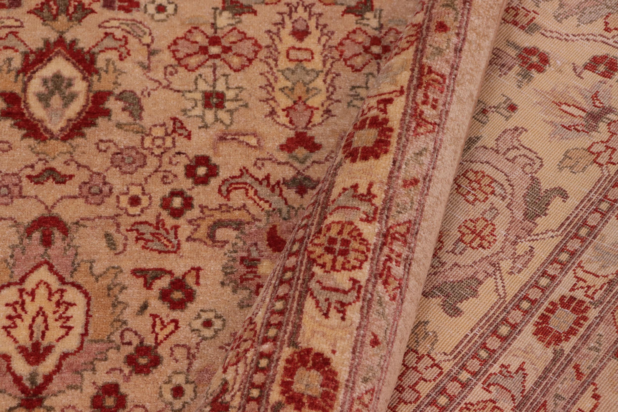 handmade Transitional Lahore Lt. Tan Tan Hand Knotted RECTANGLE 100% WOOL area rug 8' x 10'