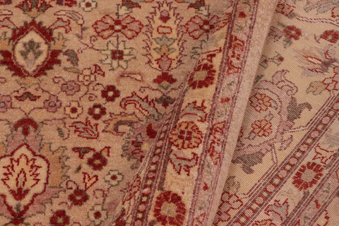 handmade Transitional Lahore Lt. Tan Tan Hand Knotted RECTANGLE 100% WOOL area rug 8' x 10'
