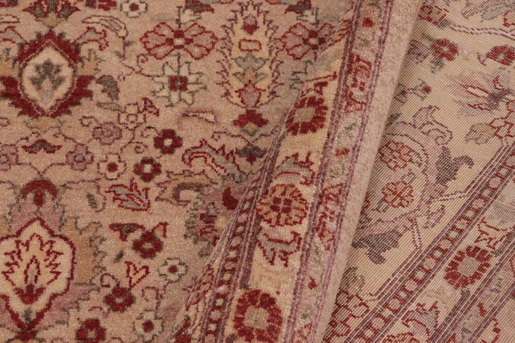 handmade Traditional Lahore Lt. Tan Tan Hand Knotted RECTANGLE 100% WOOL area rug 8'X10'