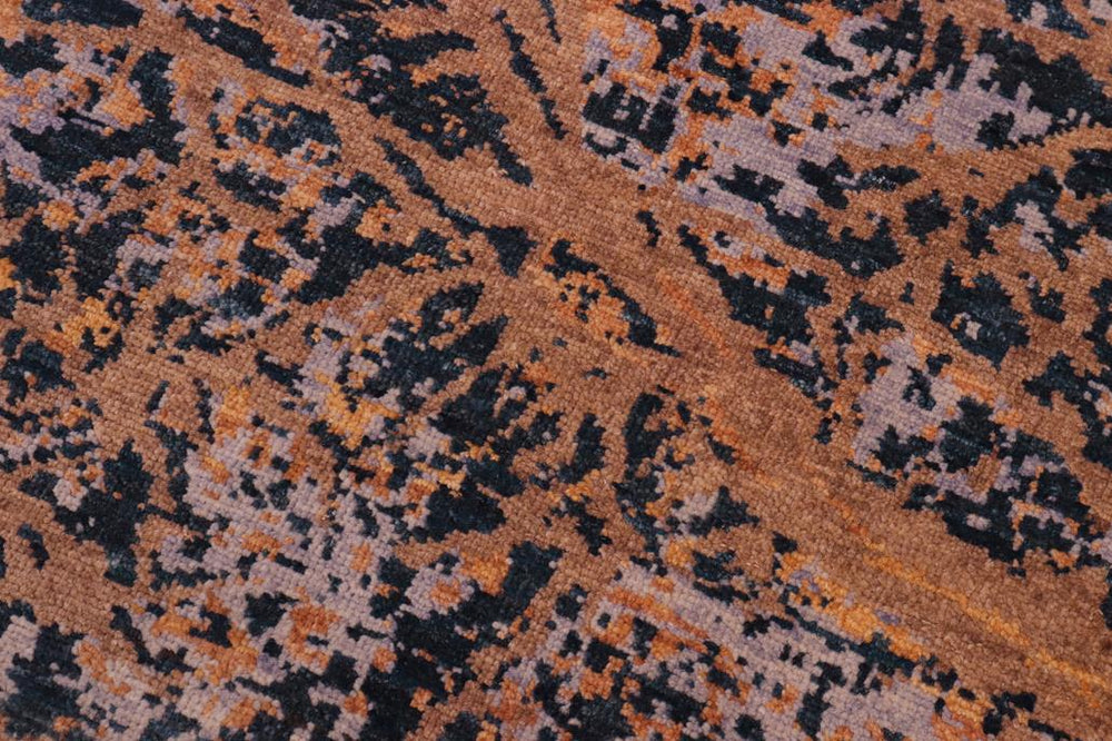 handmade Modern Kafkaz Ivory Blue Hand Knotted RECTANGLE 100% WOOL area rug 6X9