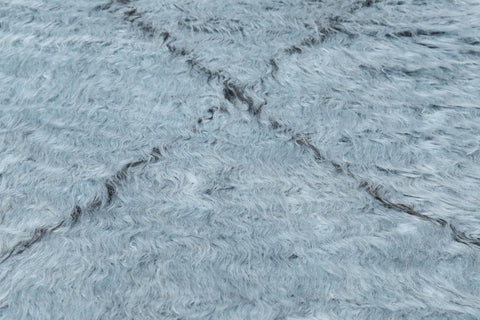 handmade Modern Moroccan Gray Black Hand Knotted RECTANGLE 100% WOOL area rug 8' x 10'