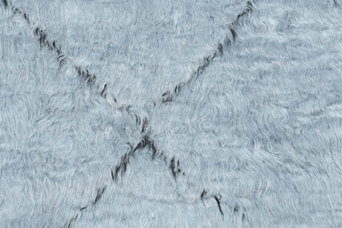 handmade Modern Moroccan Gray Black Hand Knotted RECTANGLE 100% WOOL area rug 8' x 10'