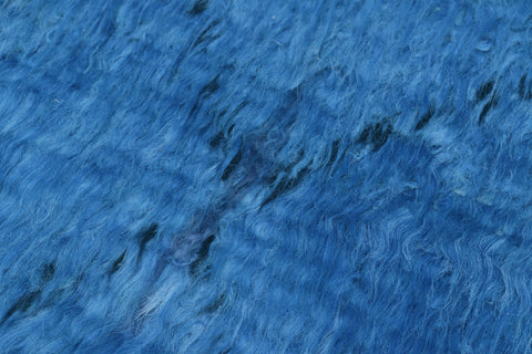 handmade Modern Moroccan Blue Black Hand Knotted RECTANGLE 100% WOOL area rug 8' x 10'