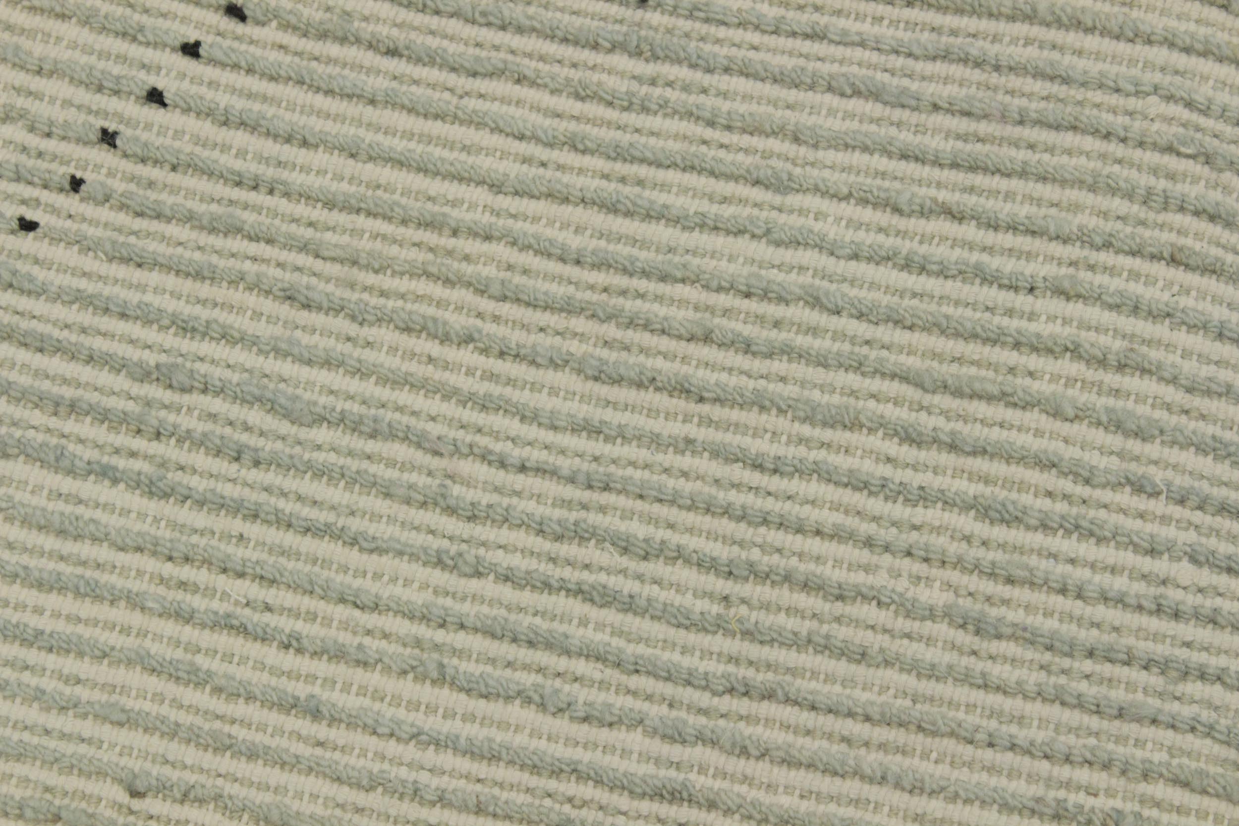 handmade Modern Moroccan Lt. Blue Black Hand Knotted RECTANGLE 100% WOOL area rug 6' x 9'