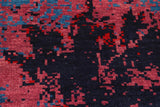 handmade Modern Kafkaz Blue Red Hand Knotted RECTANGLE 100% WOOL area rug 8 x 10