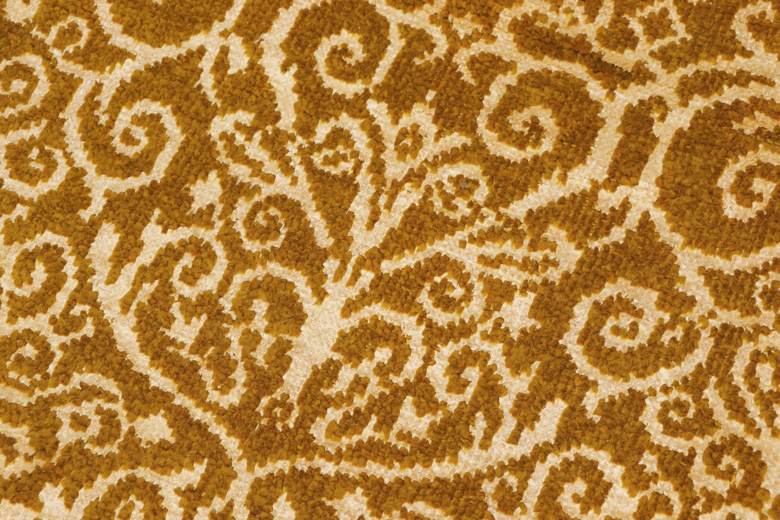 handmade Over Dyed Over Dyed Green Gold Hand Knotted RECTANGLE WOOL&SILK area rug 8' x 10'