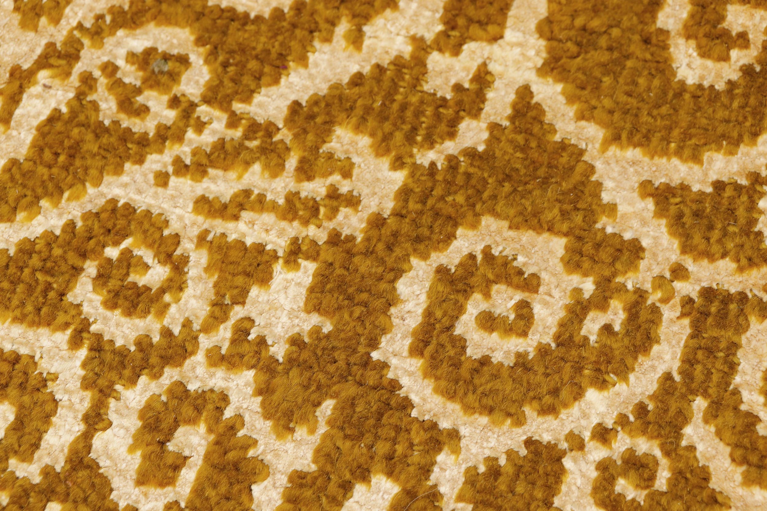 handmade Over Dyed Over Dyed Green Gold Hand Knotted RECTANGLE WOOL&SILK area rug 8' x 10'