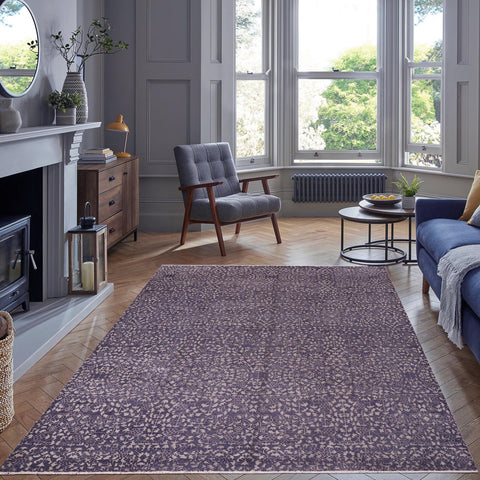 handmade Traditional Ellie Charcoal Beige Hand Knotted RECTANGLE WOOL&SILK area rug 8' x 10'