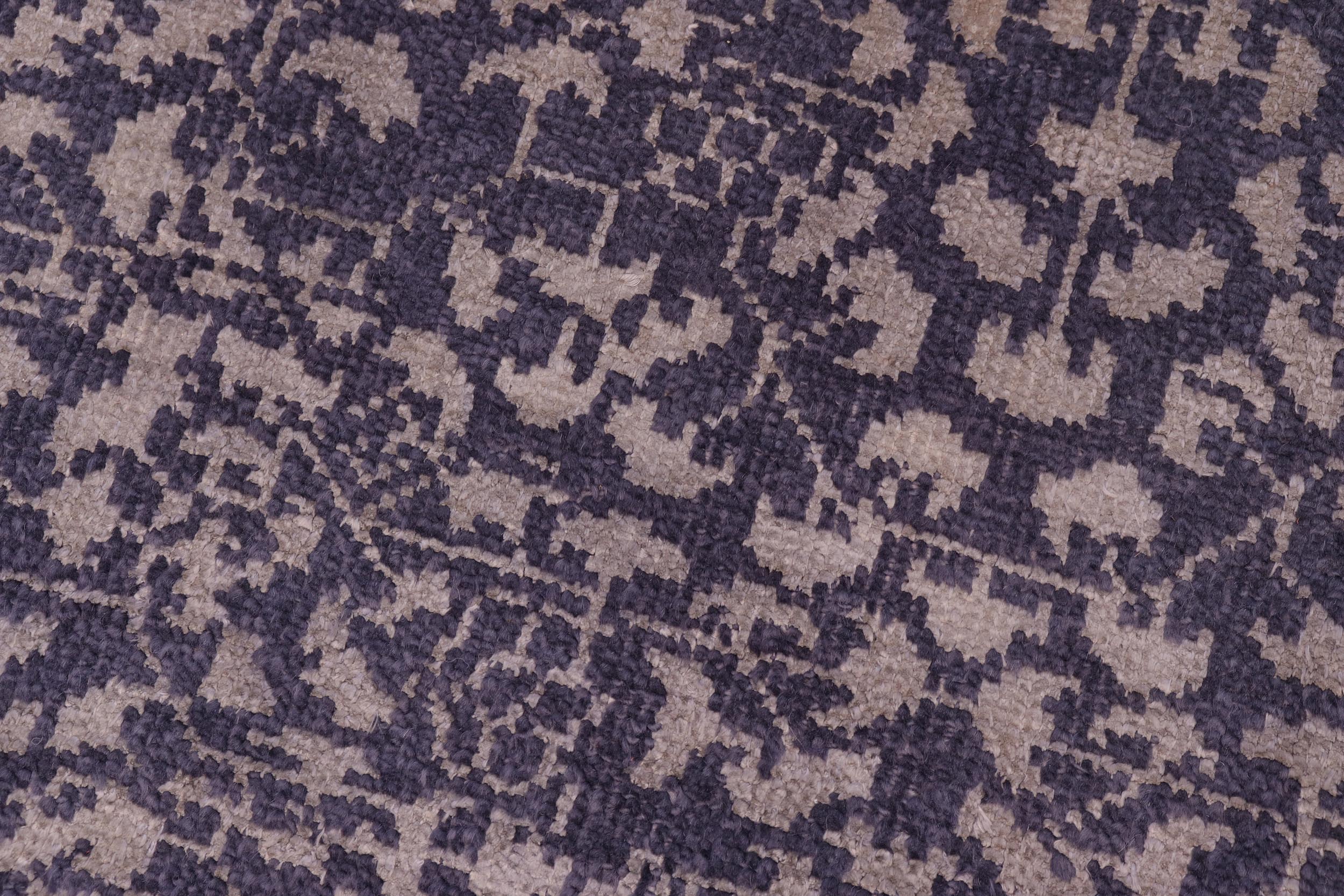 handmade Traditional Ellie Charcoal Beige Hand Knotted RECTANGLE WOOL&SILK area rug 8' x 10'