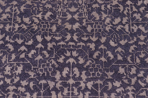 handmade Traditional Ellie Charcoal Beige Hand Knotted RECTANGLE WOOL&SILK area rug 8' x 10'