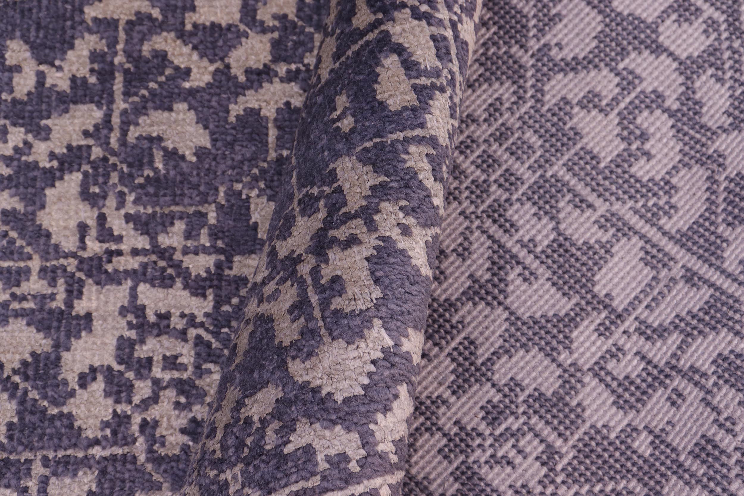 handmade Traditional Ellie Charcoal Beige Hand Knotted RECTANGLE WOOL&SILK area rug 8' x 10'