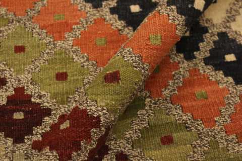 handmade Modern Kilim Gray Brown Hand-Woven RECTANGLE 100% WOOL area rug 5x7