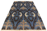 handmade Modern Cianna Lt. Blue Charcoal Hand Knotted RECTANGLE WOOL&VISCOU area rug 4 x 6