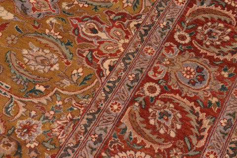 handmade Traditional  Gold Rust Hand Knotted RECTANGLE 100% WOOL area rug 8' x 10'