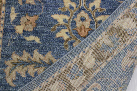 handmade Traditional Kafkaz Lt. Blue Brown Hand Knotted RUNNER 100% WOOL area rug 3' x 12'