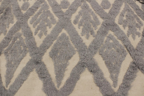 handmade Geometric Moroccan Hi Ivory Blue Hand Knotted RECTANGLE 100% WOOL area rug 6' x 8'