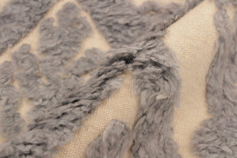 handmade Geometric Moroccan Hi Ivory Blue Hand Knotted RECTANGLE 100% WOOL area rug 6' x 8'