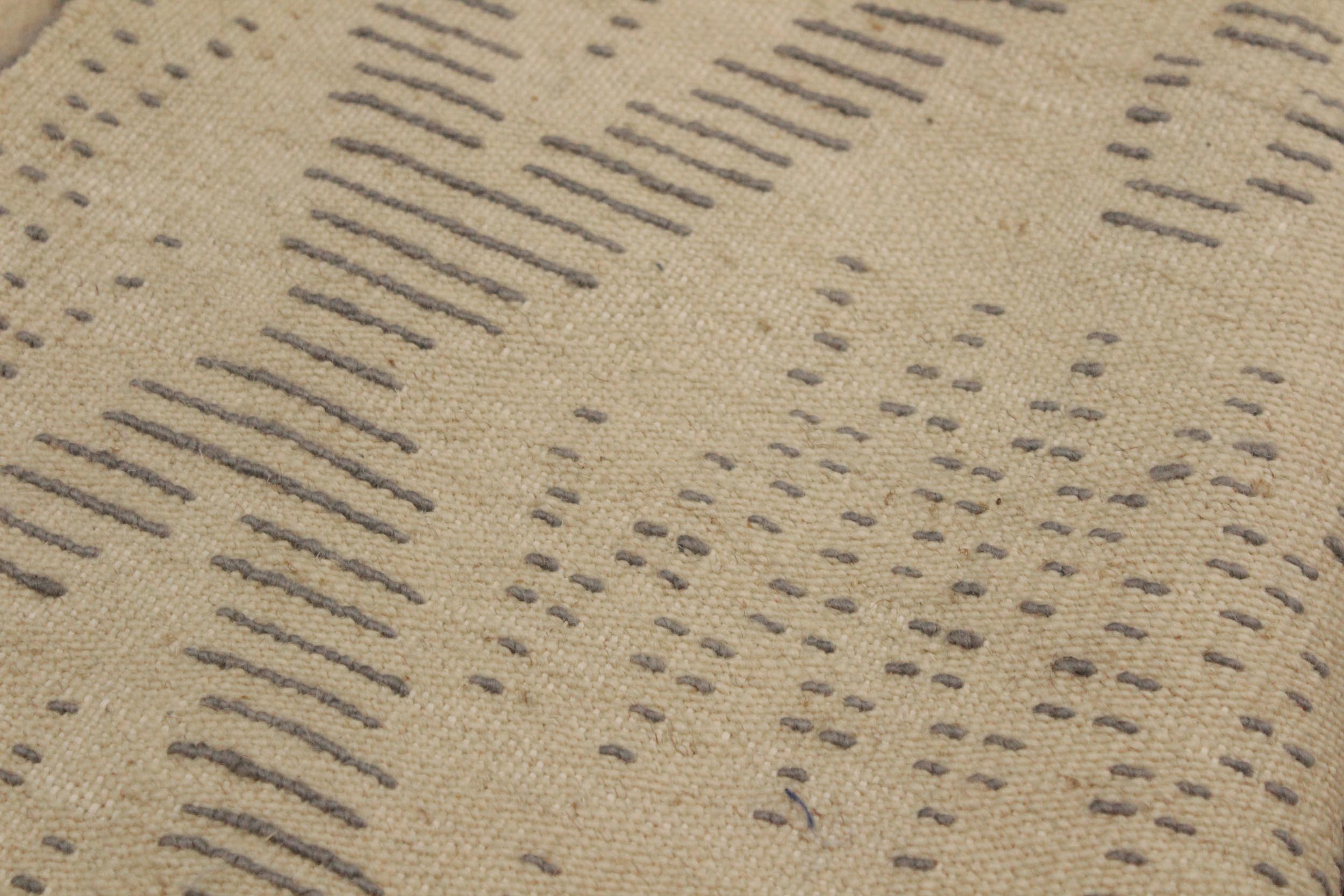 handmade Geometric Moroccan Hi Ivory Blue Hand Knotted RECTANGLE 100% WOOL area rug 6' x 8'