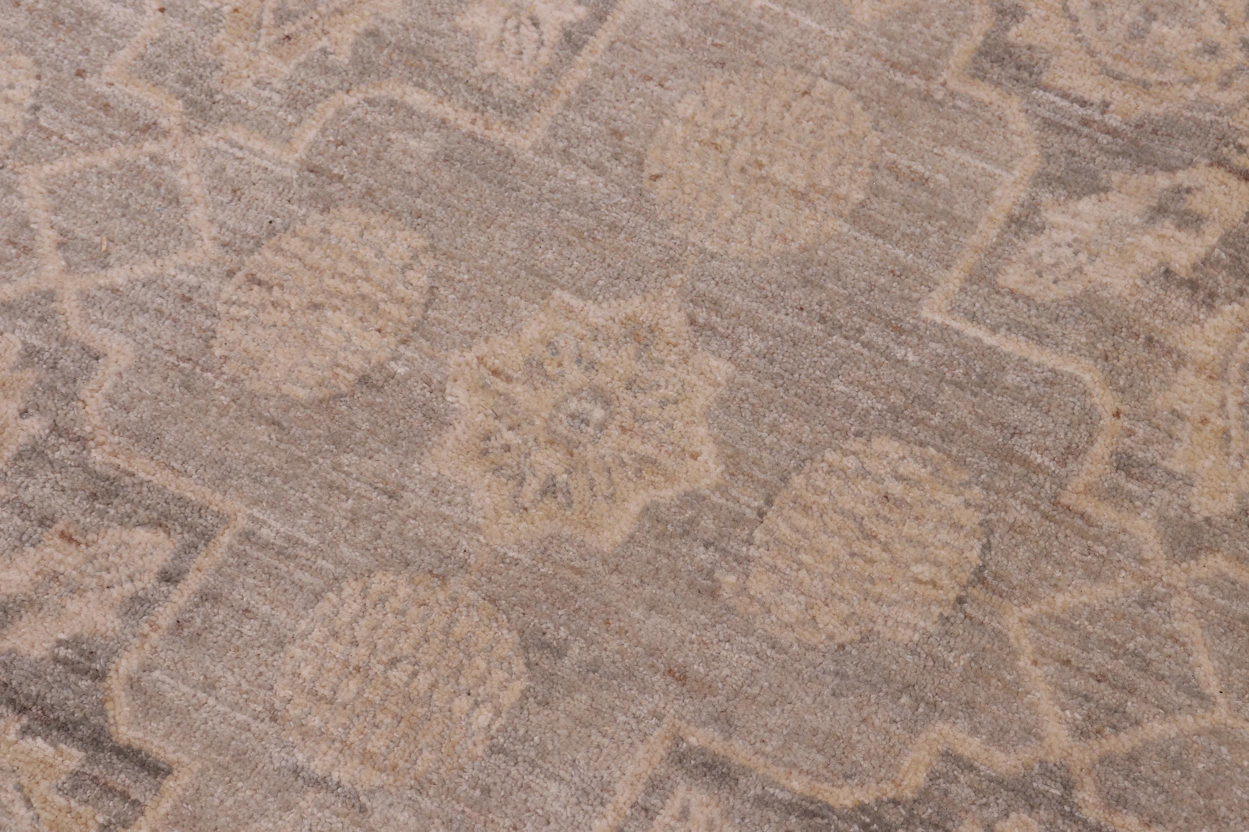 handmade Modern Kafkaz Gray Gold Hand Knotted RECTANGLE 100% WOOL area rug 10' x 14'