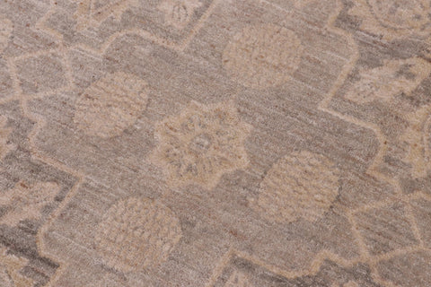 handmade Modern Kafkaz Gray Gold Hand Knotted RECTANGLE 100% WOOL area rug 10' x 14'