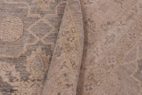 handmade Modern Kafkaz Gray Gold Hand Knotted RECTANGLE 100% WOOL area rug 10' x 14'