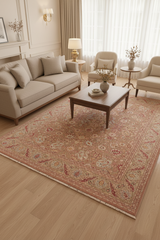 handmade Traditional  Brown Green Hand Knotted RECTANGLE 100% WOOL area rug 8'X10'