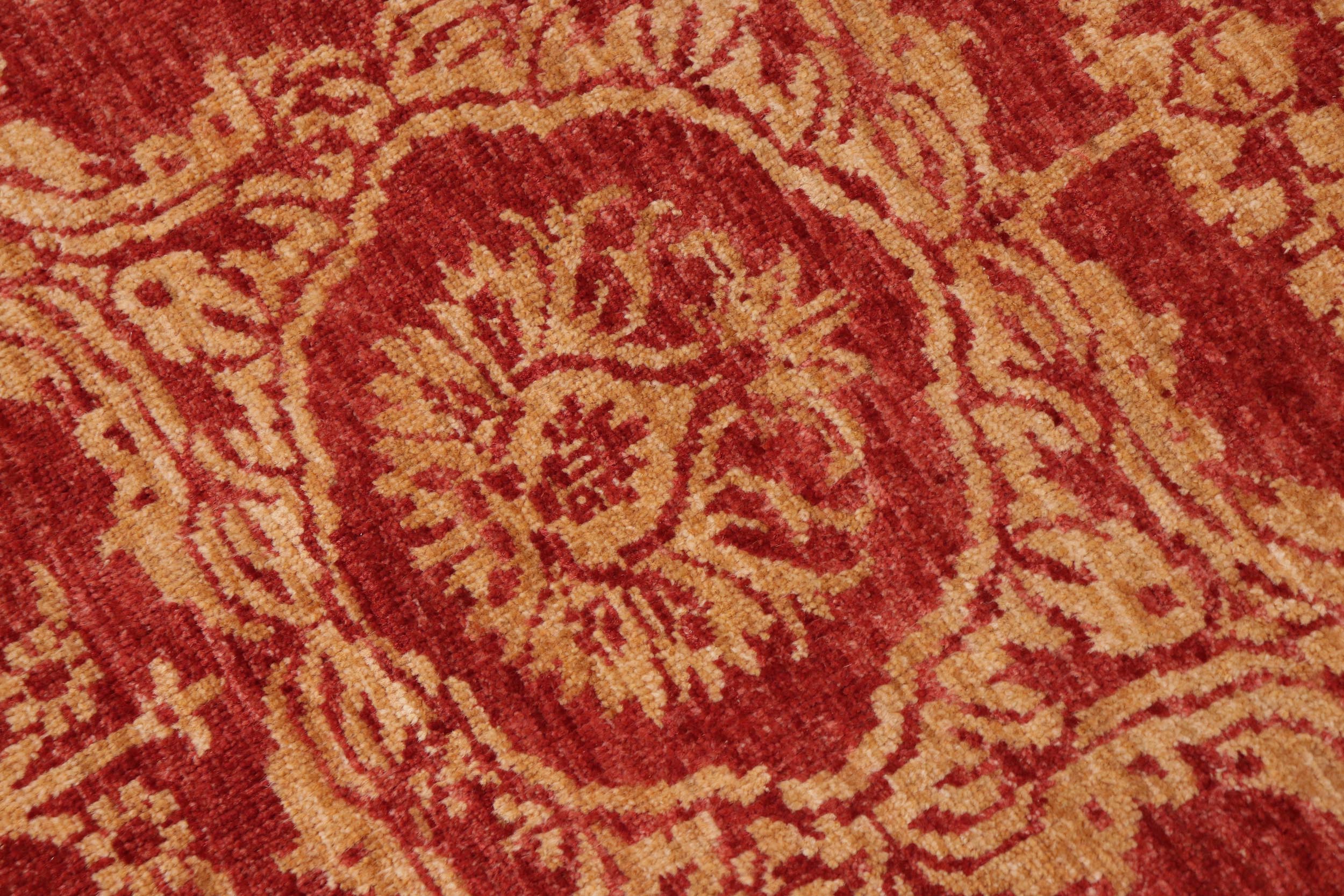 handmade Modern Abstract Rust Tan Hand Knotted RECTANGLE 100% WOOL area rug 9' x 12'