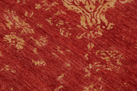 handmade Modern Abstract Rust Tan Hand Knotted RECTANGLE 100% WOOL area rug 9' x 12'
