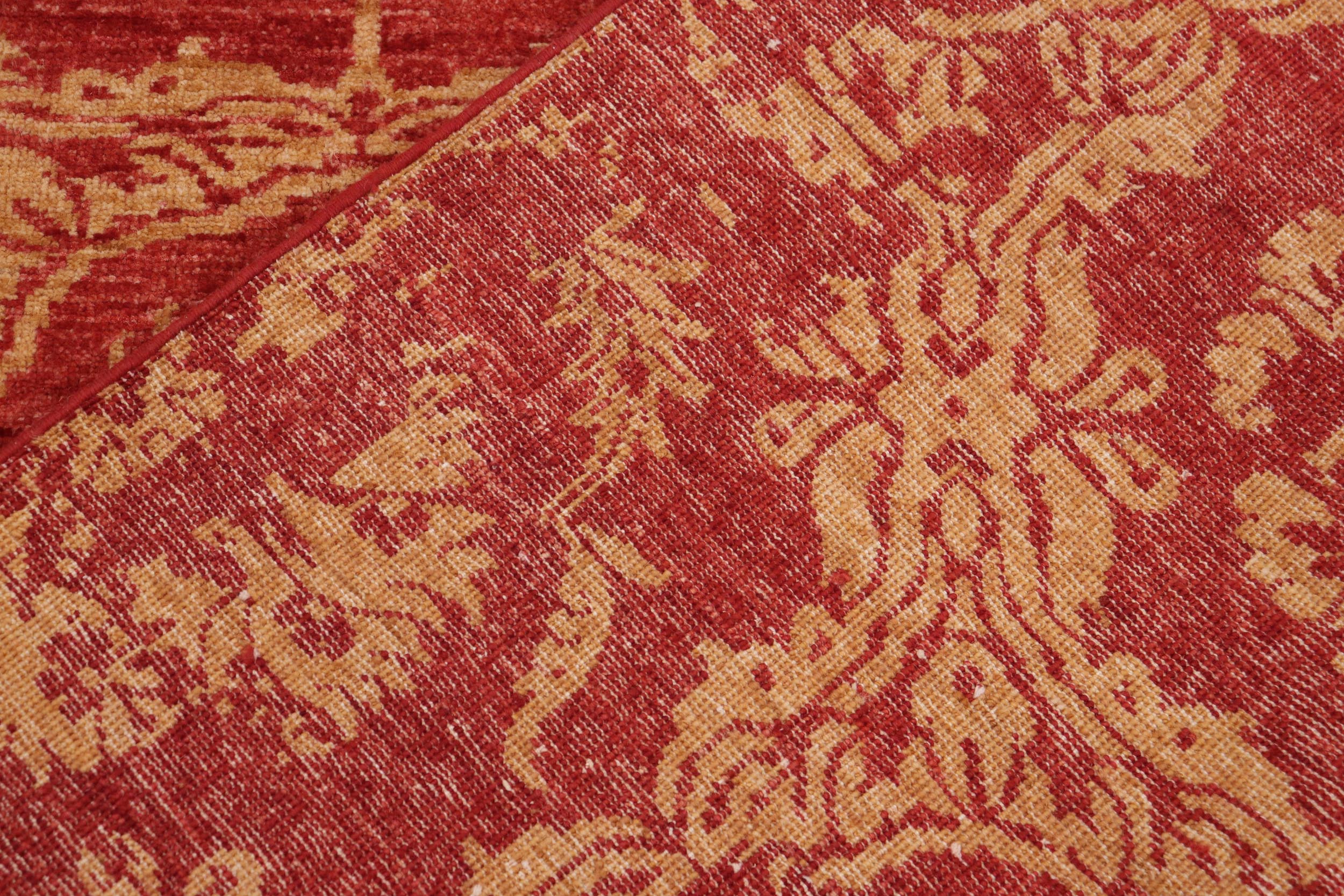 handmade Modern Abstract Rust Tan Hand Knotted RECTANGLE 100% WOOL area rug 9' x 12'
