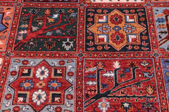 handmade Transitional Kafkaz Rust Blue Hand Knotted RECTANGLE 100% WOOL area rug 9X12