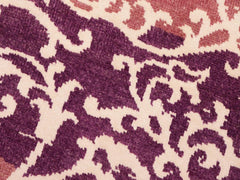 handmade Modern Niamh Purple Lt.red Hand Knotted RECTANGLE WOOL&SILK area rug 5x7